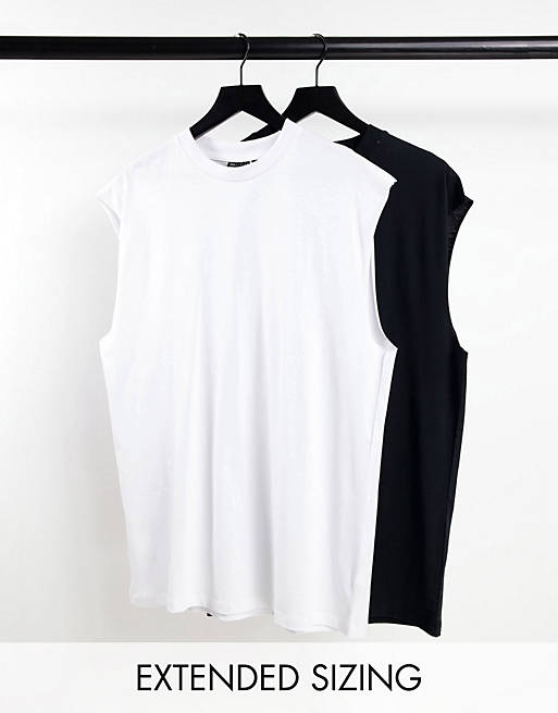 T-Shirts & Vests 2 pack organic oversized vest 