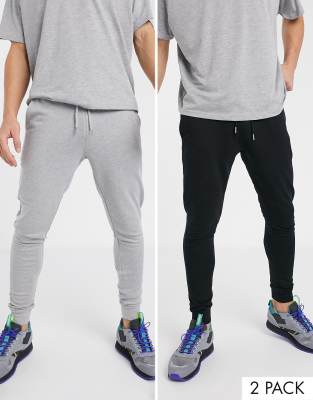 super skinny grey joggers