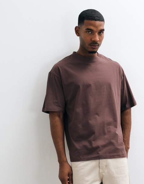 ASOS DESIGN 2-pack oversize t-shirts i brunt och svart - view 1