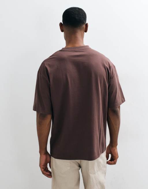 ASOS DESIGN 2-pack oversize t-shirts i brunt och svart, 4 av 5