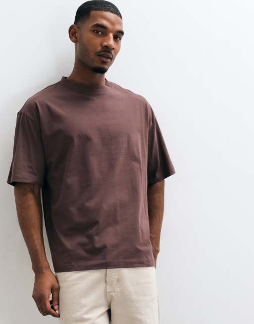 ASOS DESIGN 2-pack oversize t-shirts i brunt och svart, 5 av 5
