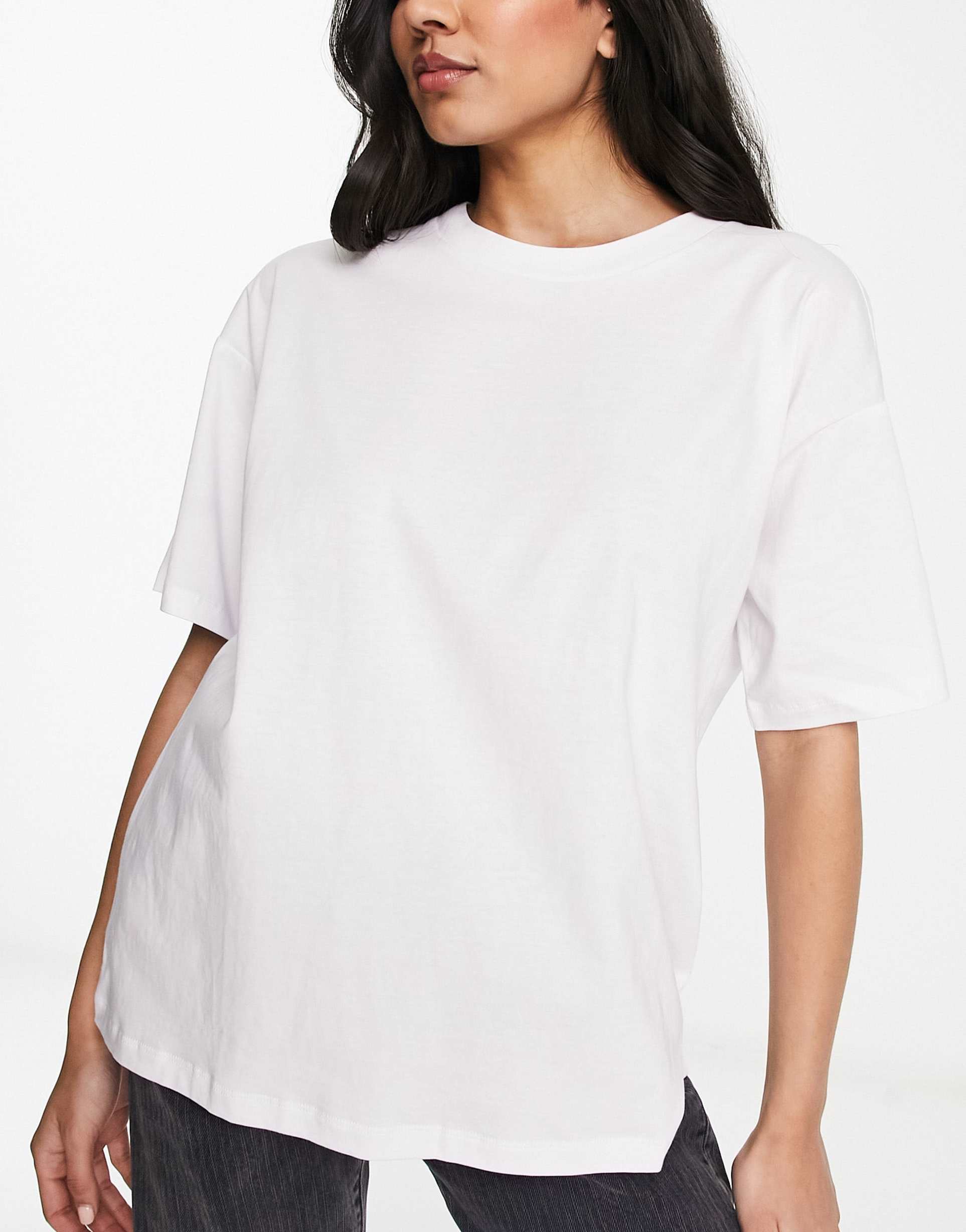 asos design 2 pack oversized t-shirt in black & white