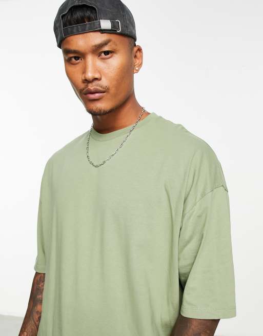 ASOS DESIGN 2 pack oversized t-shirt with crew neck in white and