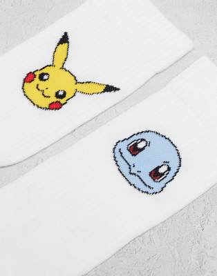 Asos Design 2 Pack Pokemon Character Graphic Socks