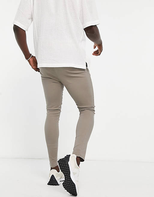 2 pack power stretch chinos in off white and brown save Asos Men Clothing Pants Chinos 