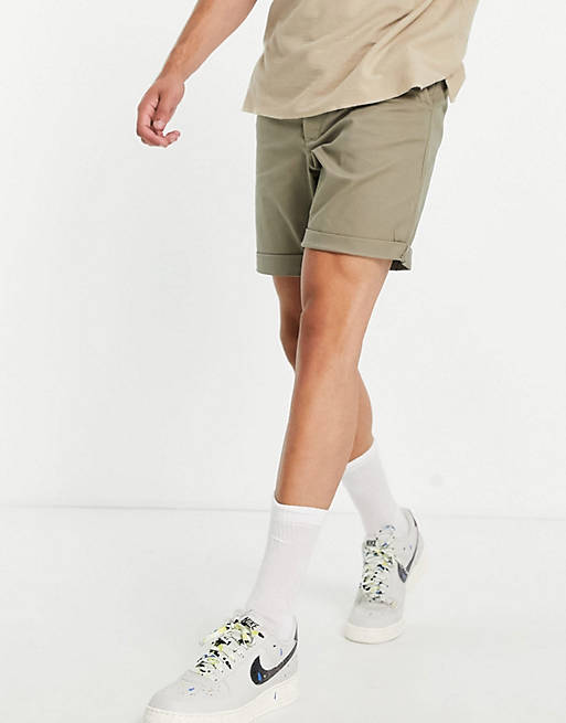Shorts 2 pack relaxed skater chino shorts in light khaki and charcoal save 