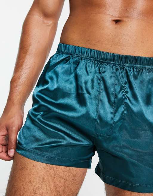 ASOS DESIGN 2 pack satin boxer