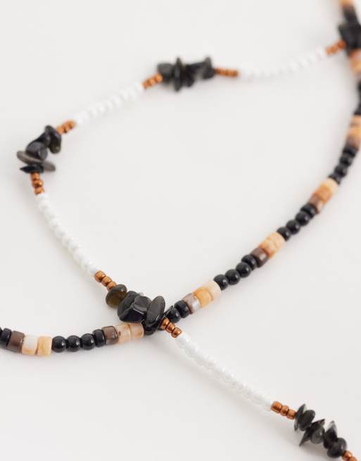 ASOS DESIGN 2 pack seedbead necklace in multi, 2 of 4