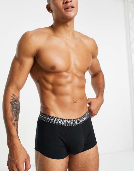 ASOS DESIGN Essentialwear 2-pack ribbed briefs