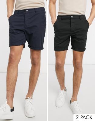 next black chino shorts