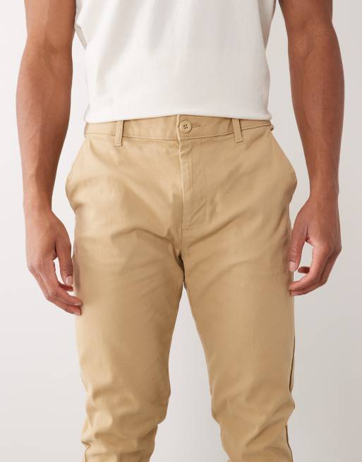 ASOS DESIGN 2 pack skinny chinos in beige and navy, 4 of 5
