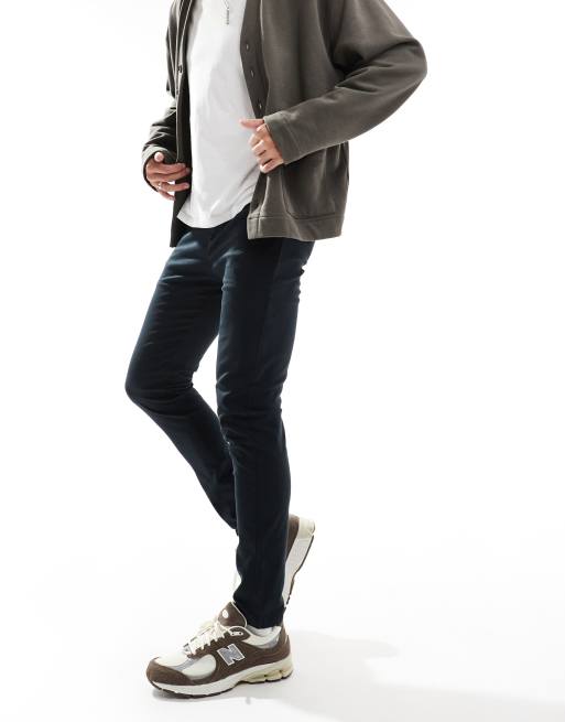 ASOS DESIGN 2 pack skinny chinos in black and navy, 3 of 5