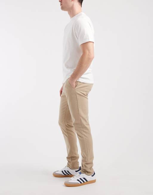 ASOS DESIGN 2 pack skinny chinos in navy and stone, 3 of 5