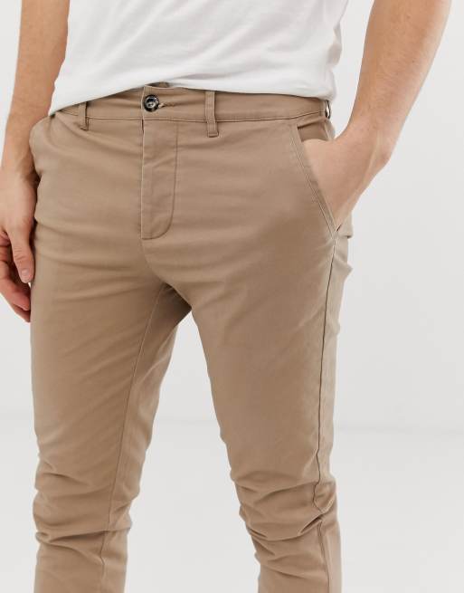 ASOS DESIGN 2 pack skinny chinos in navy & stone save, 3 of 4