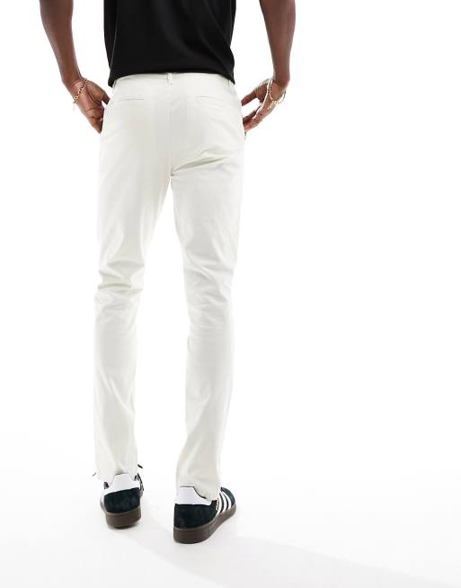 White chinos mens slim 2024 fit