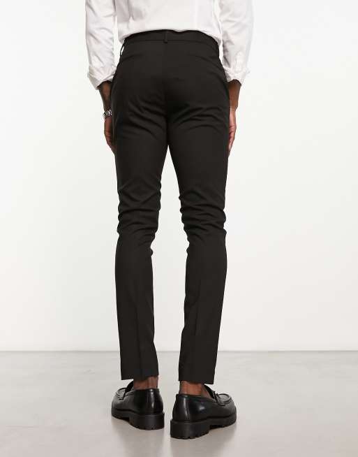 ASOS DESIGN skinny smart pants in black