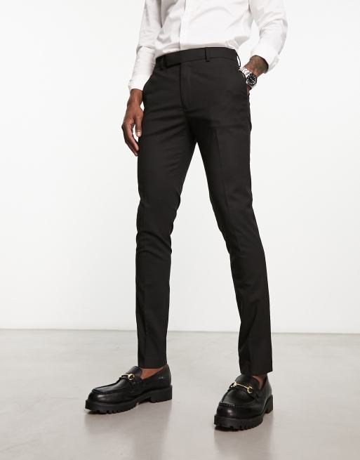 ASOS DESIGN 2 pack skinny smart pants in black and navy