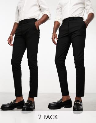 black skinny trousers with belt loops