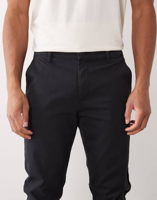 ASOS DESIGN 2 pack slim chinos in charcoal and black, 4 of 5