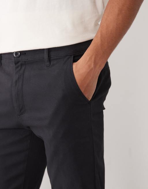 ASOS DESIGN 2 pack slim chinos in charcoal and black, 5 of 5