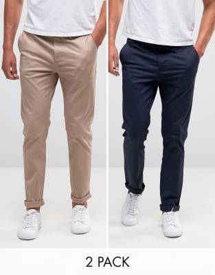 navy slim chinos