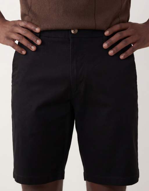 ASOS DESIGN 2 pack slim fit chino shorts in black and navy, 4 of 5