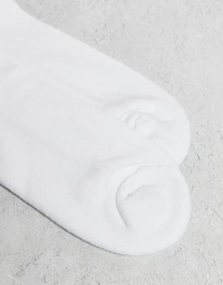 Asos Design 2 Pack Socks With Breakfast Graphics In White