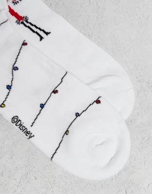 Asos Design 2 Pack Socks With Disney's Nightmare Before Christmas Graphics In White