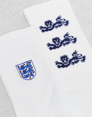 Asos Design 2 Pack Socks With England Embroidery In Red