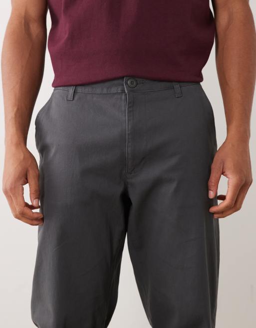 ASOS DESIGN 2 pack straight chinos in charcoal and stone, 4 of 5