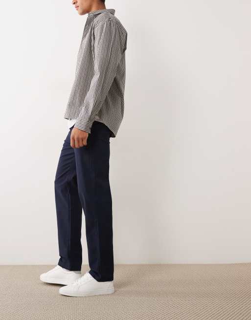 ASOS DESIGN 2 pack straight chinos in navy and stone, 3 of 5