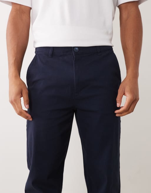 ASOS DESIGN 2 pack straight chinos in navy and stone, 4 of 5