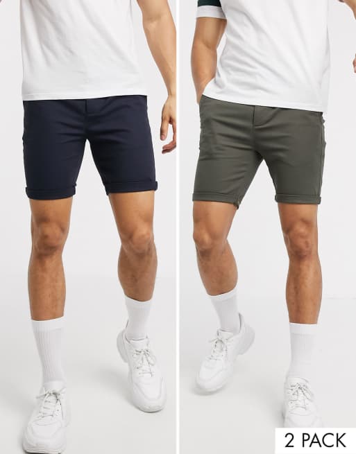 super skinny chino shorts