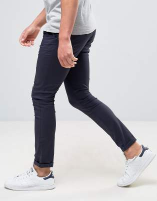 super skinny navy chinos