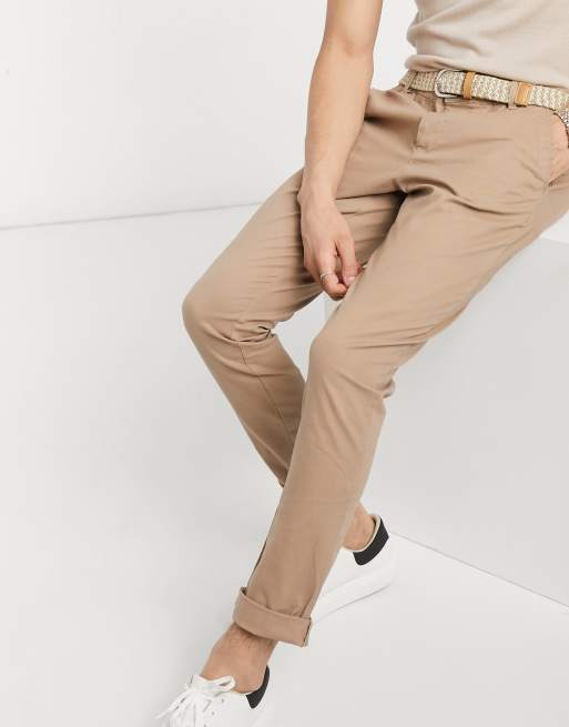 ASOS DESIGN 2 pack super skinny chinos in navy & stone save, 4 of 4
