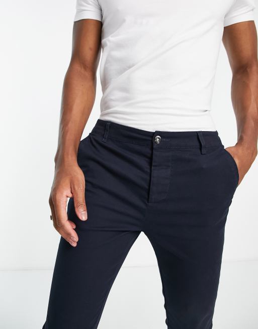 Navy skinny best sale chinos mens