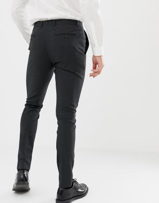 asos design super skinny smart pants in black