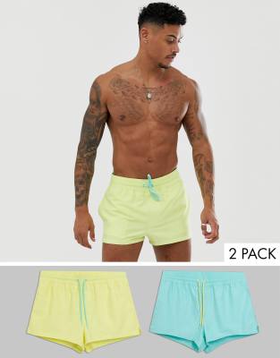 asos yellow shorts