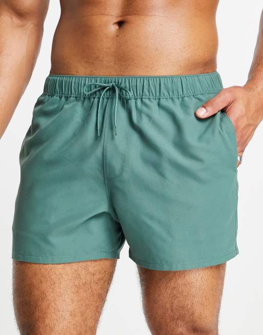 ASOS DESIGN 2 pack swim shorts in super short length in blue/gray SAVE