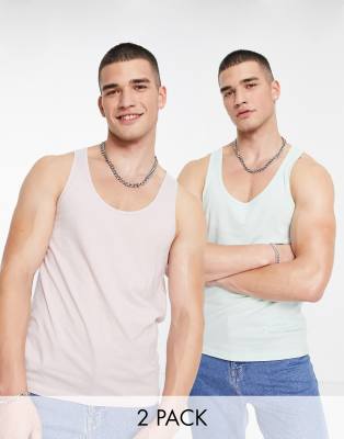 ASOS DESIGN 2 pack tank tops - MULTI | ASOS
