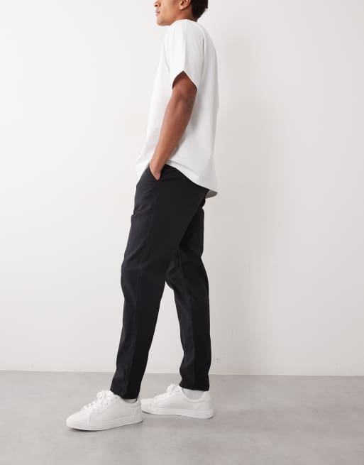ASOS DESIGN 2 pack tapered chinos in black and navy, 3 of 5