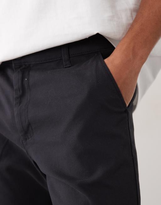 ASOS DESIGN 2 pack tapered chinos in black and navy, 5 of 5