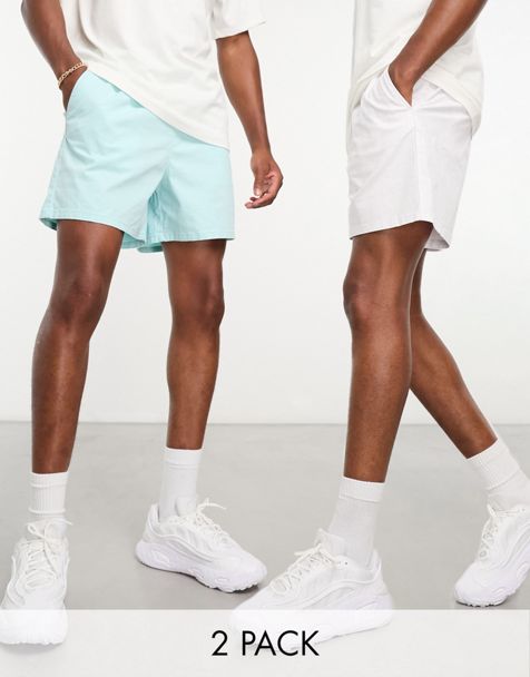New Look linen shorts in off white