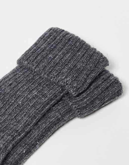 ASOS DESIGN 2 pack wool boot ankle socks in burgundy and charcoal gray