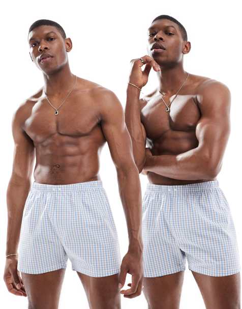 ASOS DESIGN 2 pack woven boxers in multi - view 1