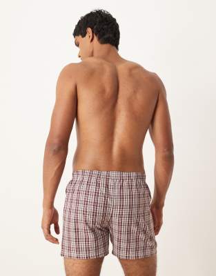 Asos Design 2 Pack Woven Boxers In Multi