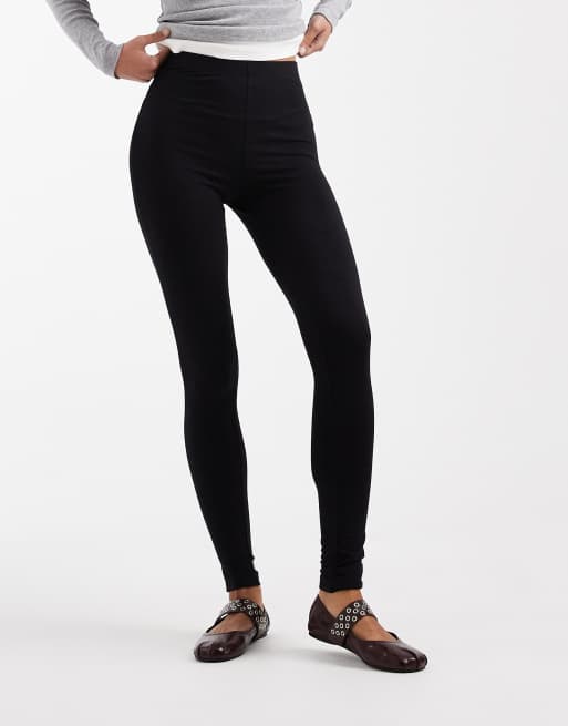 ASOS DESIGN 2-pak basis leggings i jersey i sort, 2 af 5