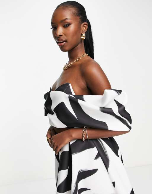 Asos black shop prom dress