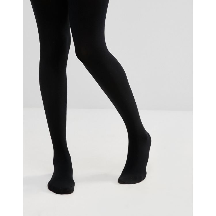 M&S Women's Size Large Black Thermal Fleece Lined 200 Denier Tights NWT