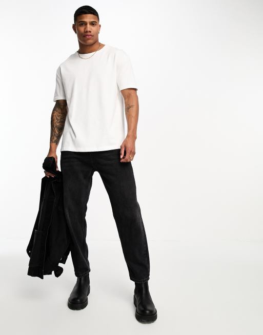ASOS DESIGN 240gsm heavyweight relaxed fit t-shirt in white, 3 of 4